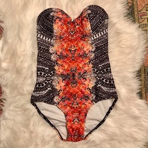 MINKPINK Strapless one-piece bathing suit